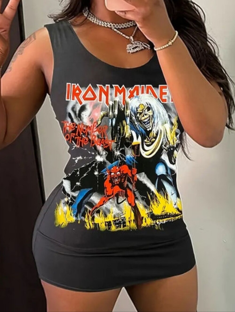 Iron Maden Tank Top Dress - Women's Rock Drwss